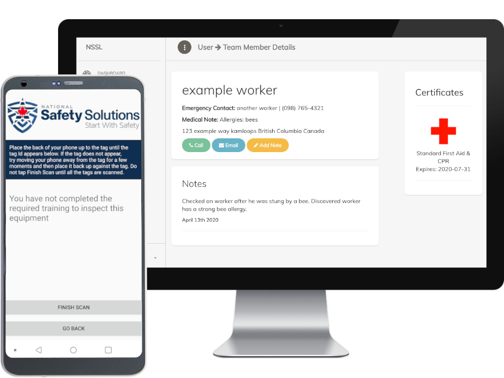 Phone & computer layout