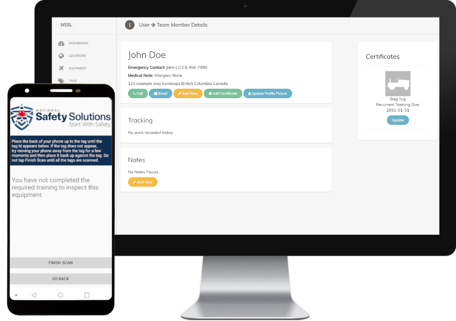 Phone & computer layout